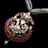 A Ruby & Polki Pendant