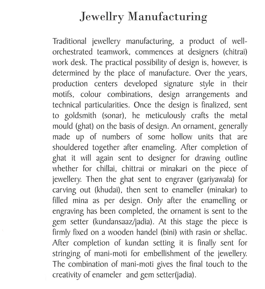 Jewellery Manufacturing